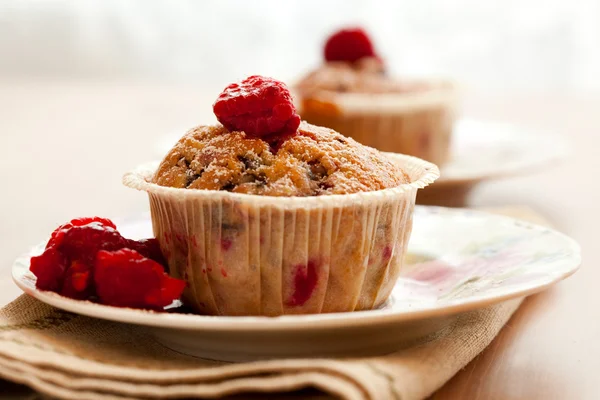 Raspberry muffins — Stockfoto