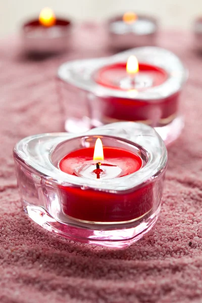Valentijn kaarsen — Stockfoto