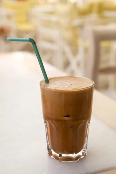 stock image Frappe on a cafe table