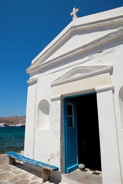 Iglesia en Mykonos, Grecia —  Fotos de Stock
