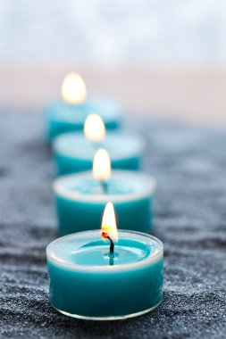 Blue candles clipart