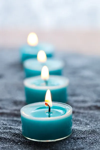 Modré svíčky Royalty Free Stock Obrázky