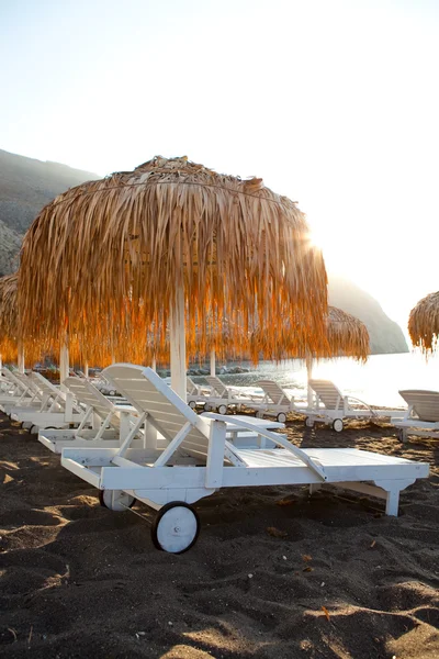 Lettini a Perissa, Santorini, Grecia — Foto Stock
