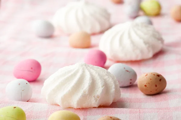 Easter candy and meringue — Stock Photo, Image