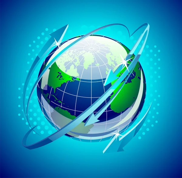 stock vector Blue globe