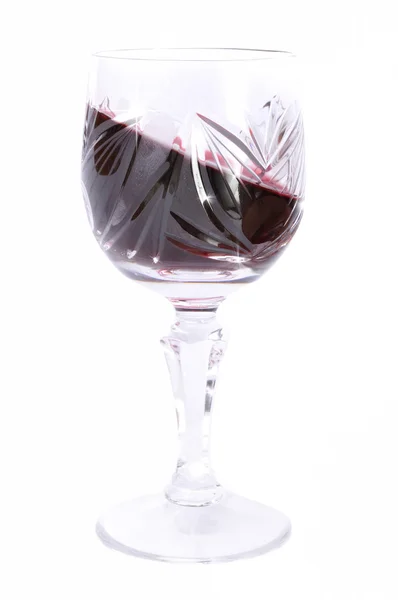 Бокал красного вина, выделенного в белом — стоковое фото