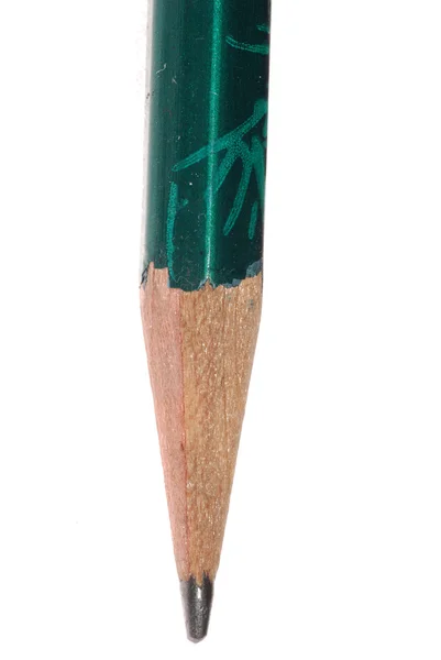 Green wood pencil macro — Stock Photo, Image