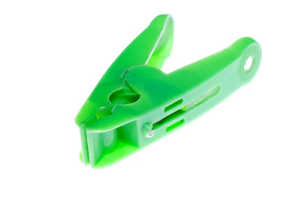 Green clothespin — Stock Photo, Image
