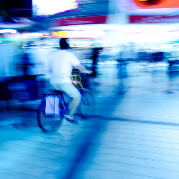 Op de fiets — Stockfoto