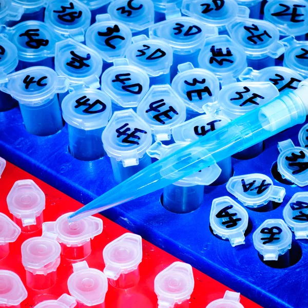 Teste de ciência tubo de centrífuga — Fotografia de Stock