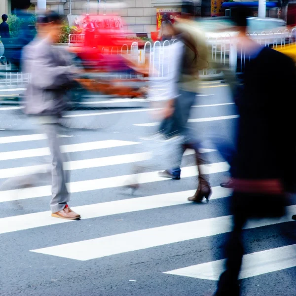 On zebra crossing street Royalty Free Stock Images