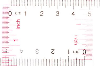 Plastic transparent ruler scale clipart