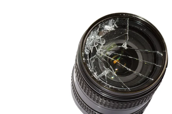 Obiettivo della fotocamera rotto — Foto Stock