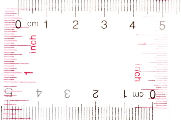 stock image Plastic transparent ruler scale