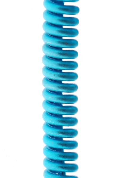 Blue coil spring — Stock Photo, Image