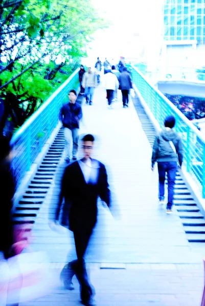 Rush on stairway — Stock Photo, Image