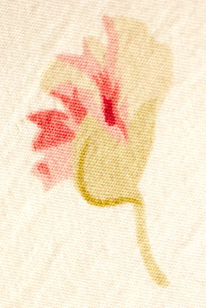 Blomma design på tyg — Stockfoto