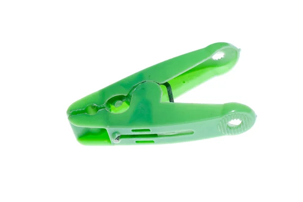 Pinza verde para la ropa — Foto de Stock