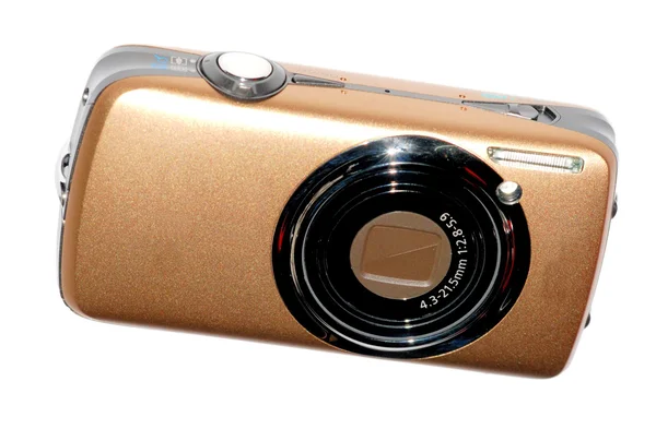 Fotocamera digitale dorata — Foto Stock