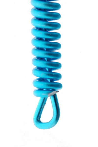 Blue coil spring — Stock Photo, Image