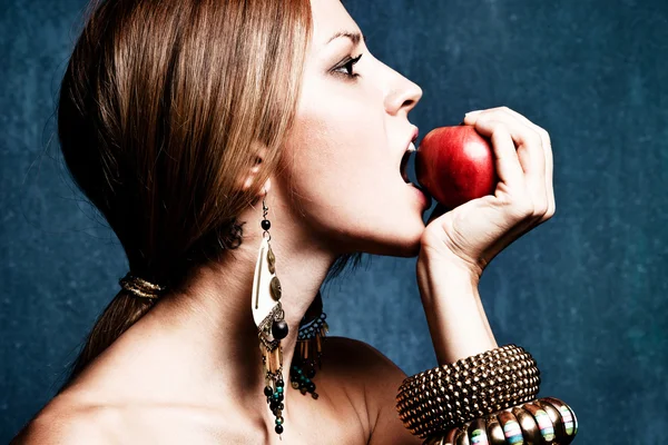 stock image Bite an apple