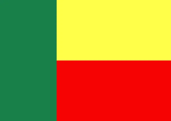 Benin vlajka — Stock fotografie