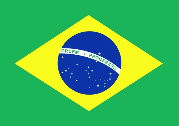 Brazilië Vlag — Stockfoto