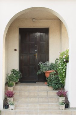 Porch with the flowers clipart