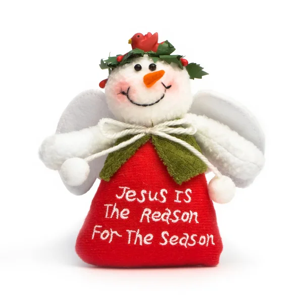 Vánoční sněhulák dekorace — Stock fotografie