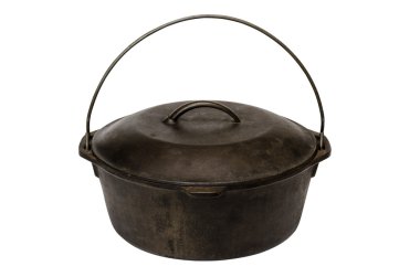 Cast Iron Pot Isolated clipart