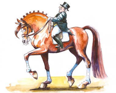 Dressage horse clipart