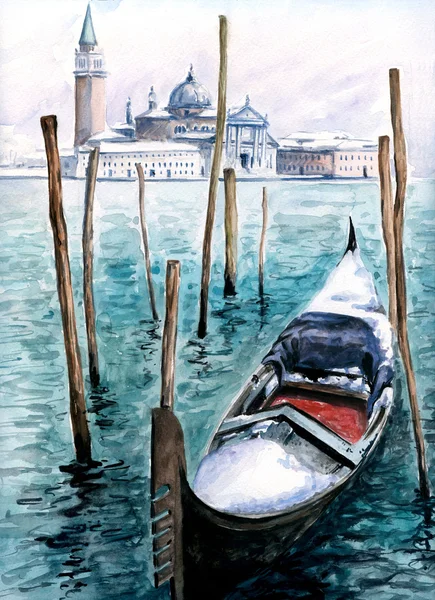 Gondola in winter — Stock Photo, Image
