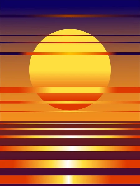 Zachód słońca — Wektor stockowy