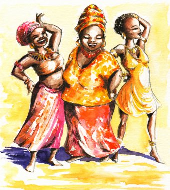 African women clipart