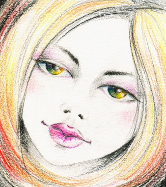 Girl sketch clipart