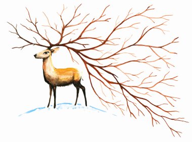 Brown deer clipart