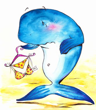 Blue whale clipart