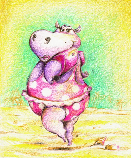 Cute hippo — Stock Photo, Image