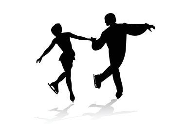 Figure skater clipart