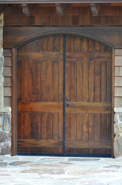 stock image Wooden Double Door