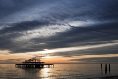 The West Pier in Brighton, UK clipart