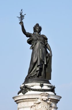 Marianne statue in Paris clipart