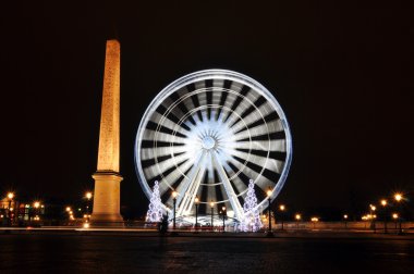 Ferris wheel on Concorde Square, Paris clipart