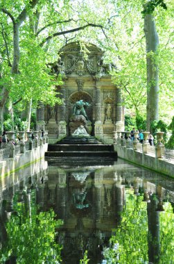 Medicis fountain in Luxembourg garden, paris clipart