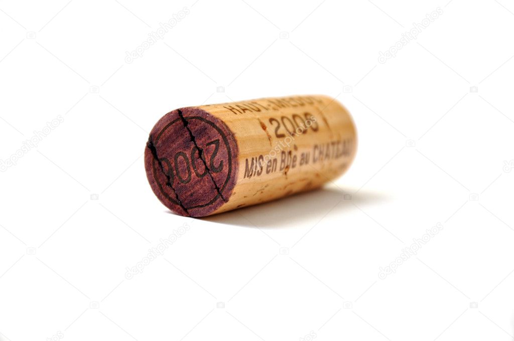 A cork on white background