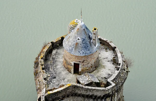 Mont-Saint-Michel muralha — Fotografia de Stock