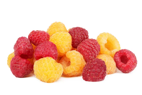 Lots of fresh red and yellow raspberries — 스톡 사진