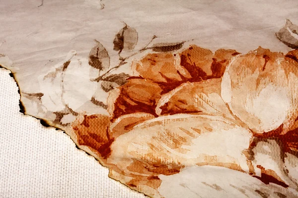 Stary pergamin spalony tło postrzępionymi krawędziami — Zdjęcie stockowe