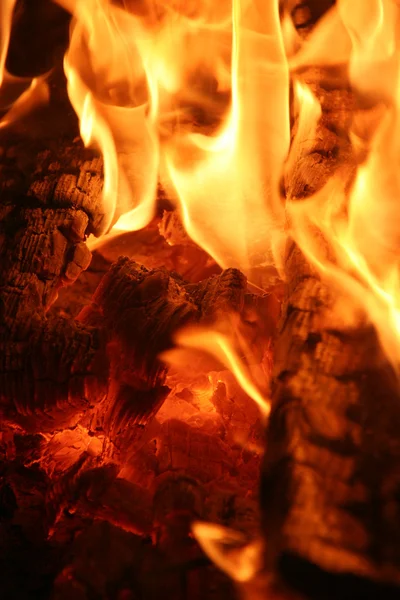 燃焼火災のクローズ アップ — ストック写真