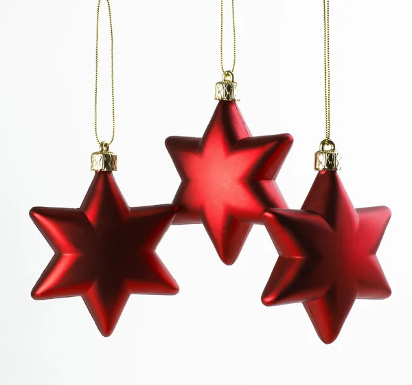 Tre jul stjärnor — Stockfoto